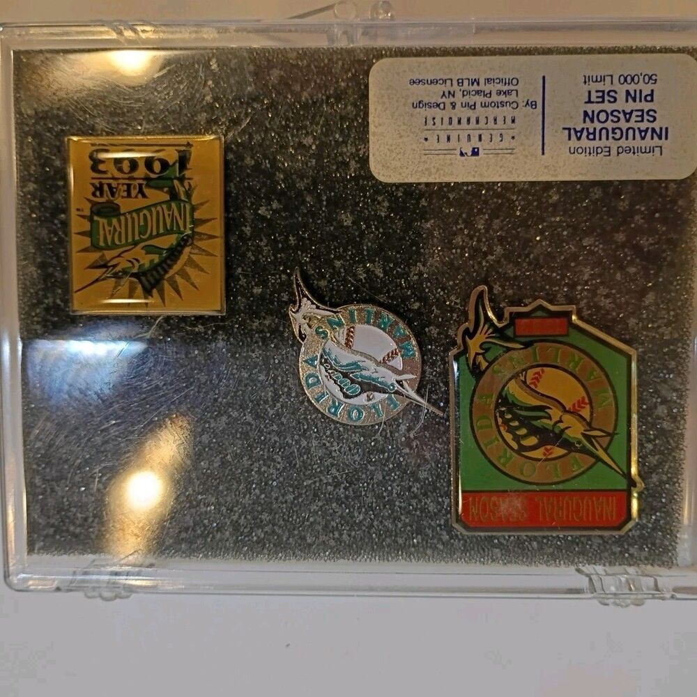 (B2) Florida Marlins 1993 Inaugural Year Season Pin  Set